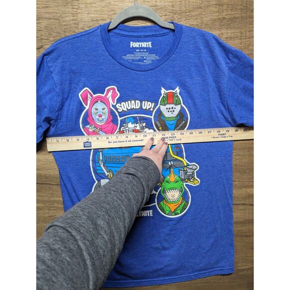 Fortnite Squad Up Men's Size M Short Sleeve T Shirt Blue Cotton/ Polyester Gamer - Picture 3 of 5